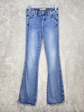 7 for All Mankind B (Air) A Pocket Size 26 Denim Jeans Flared Y2K Embroidered